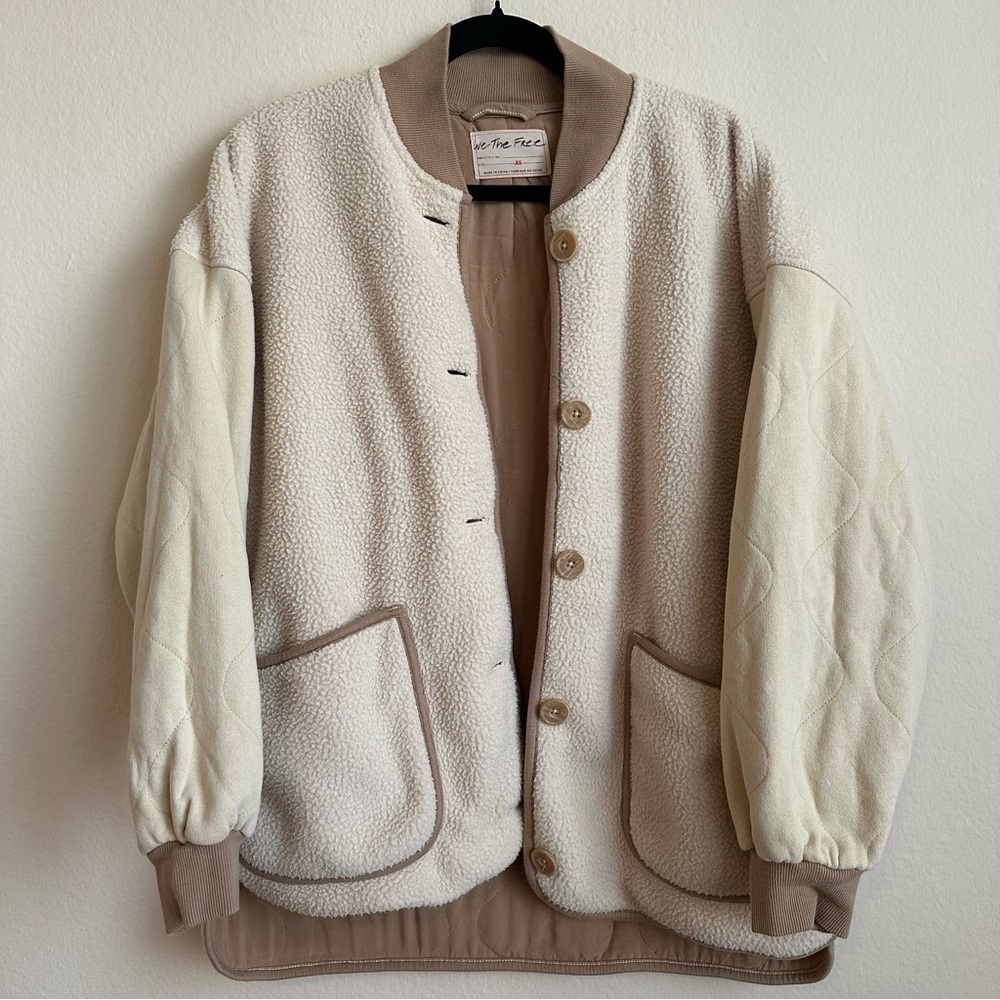 Free People Wild Rose Fleece Cardigan